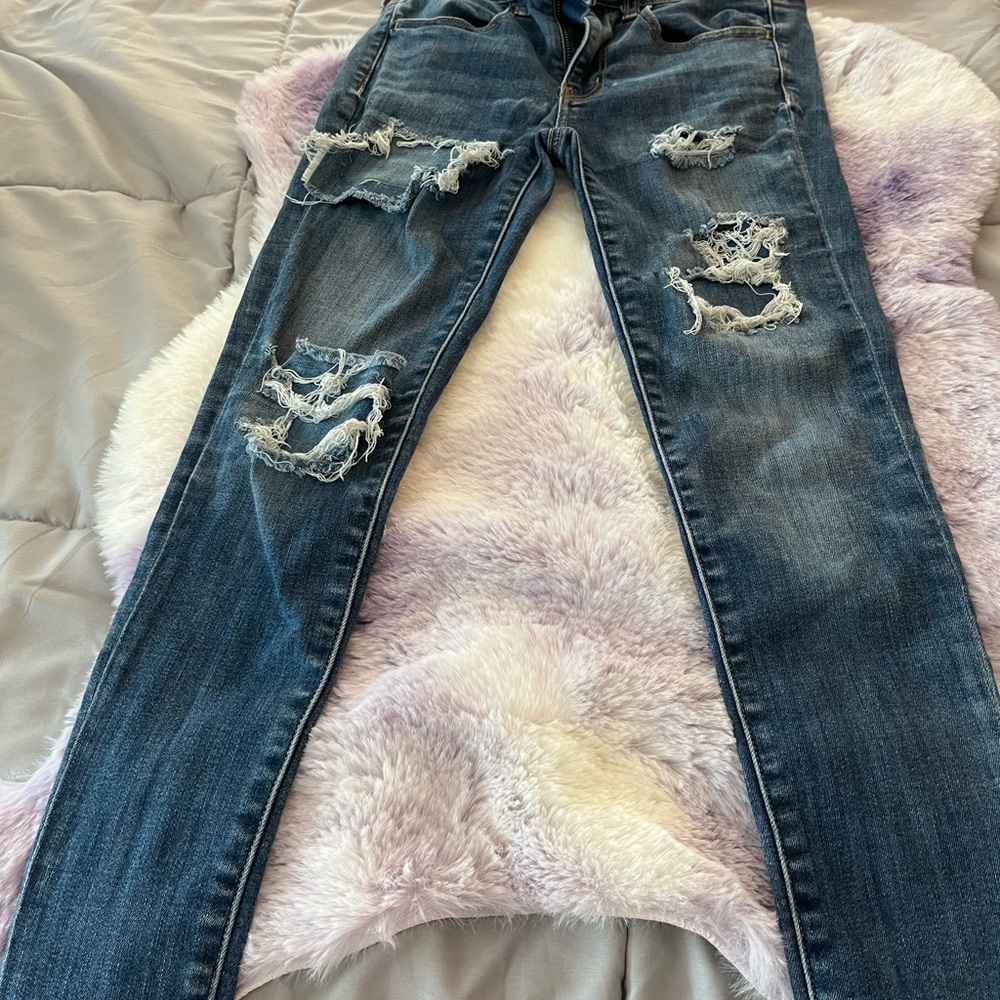 Ripped Y2K skinny jeans super super stretchy